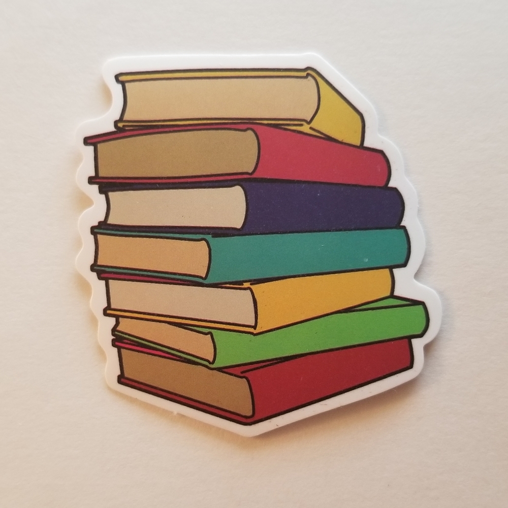 10/$10 Stack Of Books Sticker - Picture 1 of 1